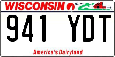 WI license plate 941YDT