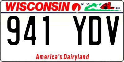 WI license plate 941YDV