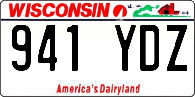 WI license plate 941YDZ