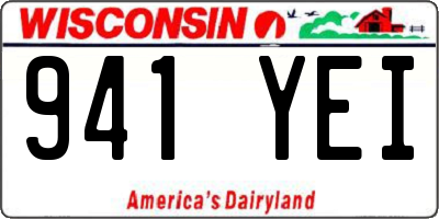 WI license plate 941YEI