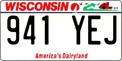WI license plate 941YEJ