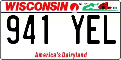 WI license plate 941YEL