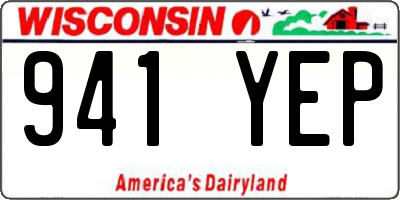WI license plate 941YEP