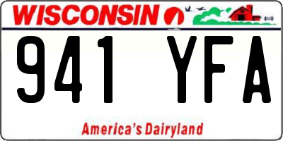 WI license plate 941YFA