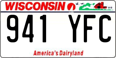 WI license plate 941YFC