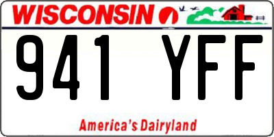 WI license plate 941YFF