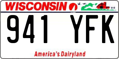 WI license plate 941YFK