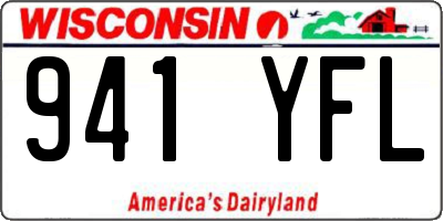 WI license plate 941YFL