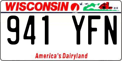 WI license plate 941YFN