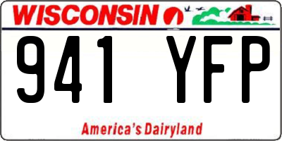 WI license plate 941YFP