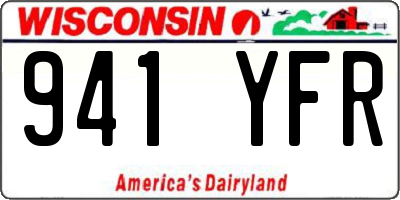 WI license plate 941YFR