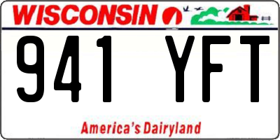 WI license plate 941YFT