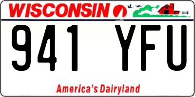 WI license plate 941YFU