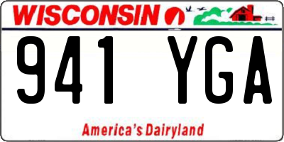 WI license plate 941YGA