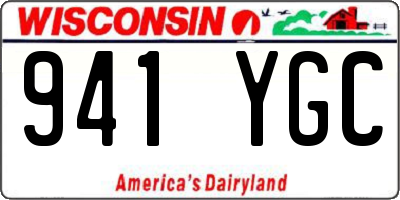 WI license plate 941YGC