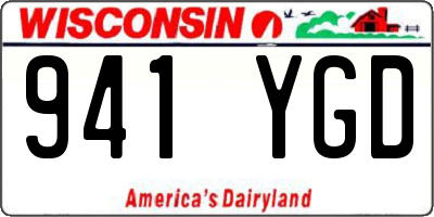 WI license plate 941YGD