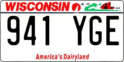 WI license plate 941YGE