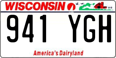 WI license plate 941YGH
