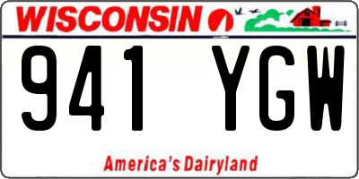 WI license plate 941YGW