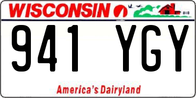 WI license plate 941YGY