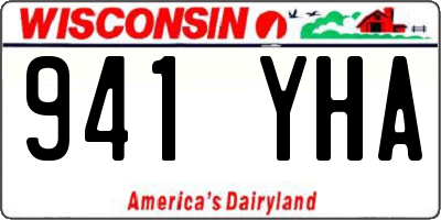 WI license plate 941YHA