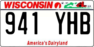 WI license plate 941YHB