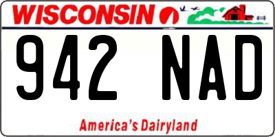 WI license plate 942NAD