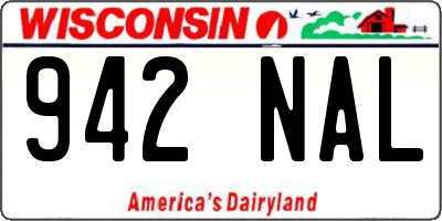 WI license plate 942NAL