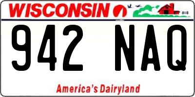 WI license plate 942NAQ