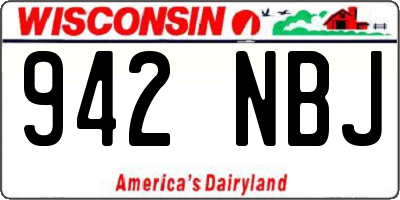 WI license plate 942NBJ