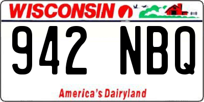 WI license plate 942NBQ
