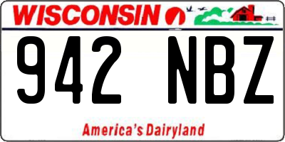 WI license plate 942NBZ