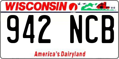 WI license plate 942NCB