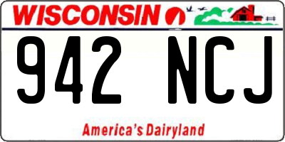 WI license plate 942NCJ