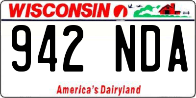 WI license plate 942NDA