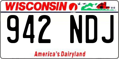 WI license plate 942NDJ