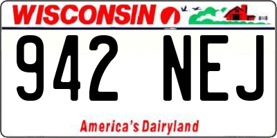 WI license plate 942NEJ