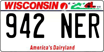 WI license plate 942NER