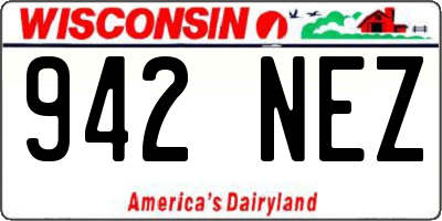 WI license plate 942NEZ