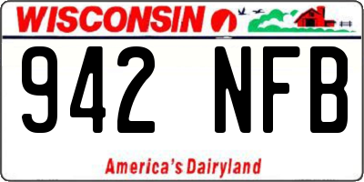 WI license plate 942NFB