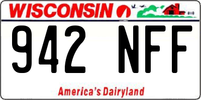 WI license plate 942NFF
