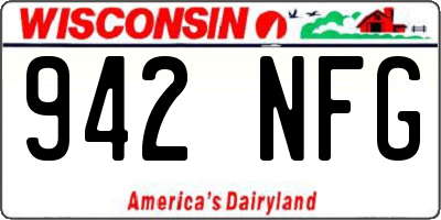 WI license plate 942NFG