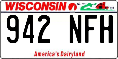 WI license plate 942NFH