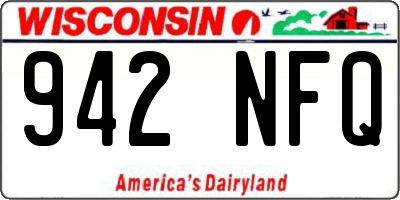 WI license plate 942NFQ