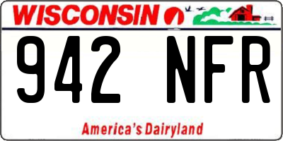 WI license plate 942NFR