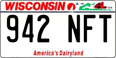WI license plate 942NFT