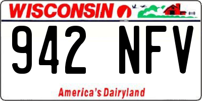 WI license plate 942NFV