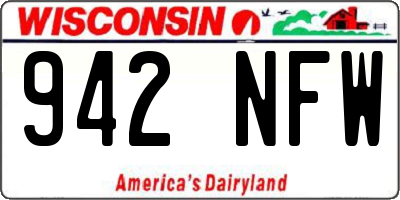 WI license plate 942NFW