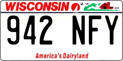WI license plate 942NFY