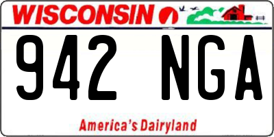 WI license plate 942NGA